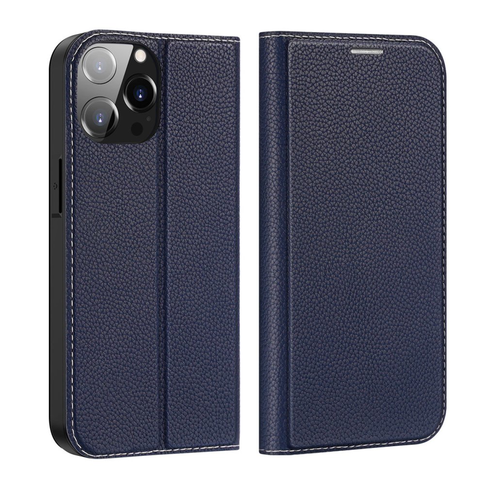 Dux Ducis Skin X2 Case for iPhone 14 Pro Max, Magnetic Flip Wallet, Blue (2)