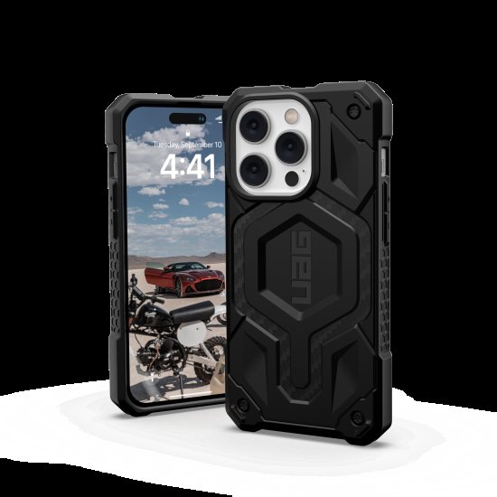 Apple iPhone 14 Pro Max 6.7'' UAG MagSafe Monarch Pro Hard Case Cover, Black Carbon (0)