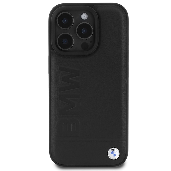 BMW Leather Hot Stamp iPhone 16 Pro Max Case - Black (1)
