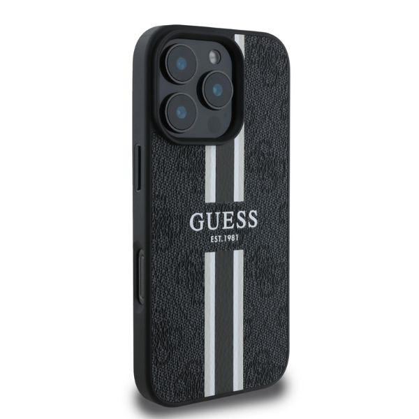 Guess 4G Printed Stripes MagSafe Phone Case Cover iPhone 16 Pro Max - black (2)