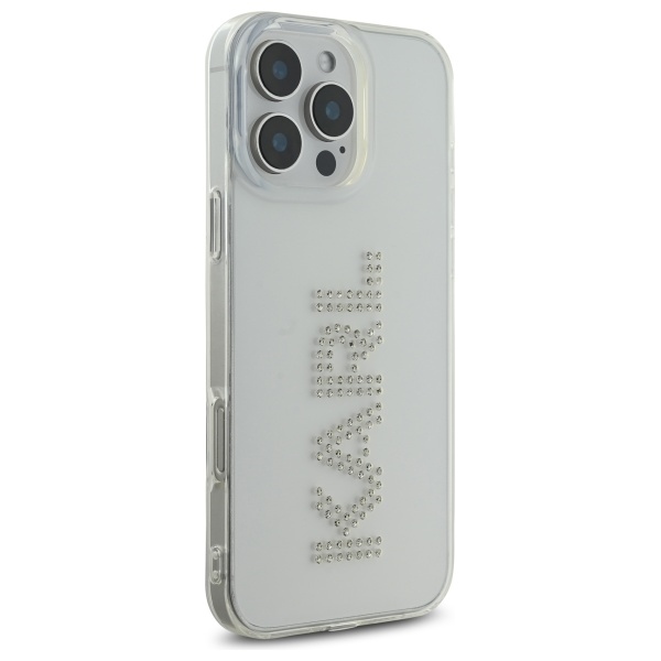 Karl Lagerfeld KLHCP16XHKLSTDCT iPhone 16 Pro Max 6.9" Clear Hard Case IML Rhinestones Logo (2)