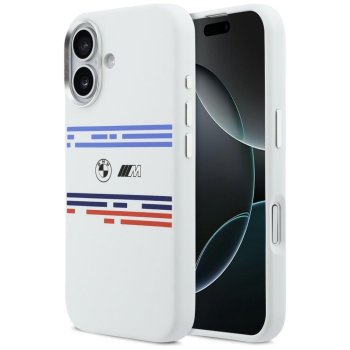BMW M Silicon Horizontal Line MagSafe Phone Case Cover iPhone 17 - White