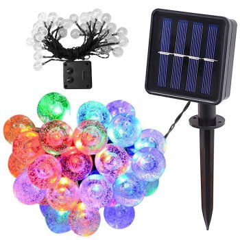 Garden string lights 40 LED solar powered, multicolor