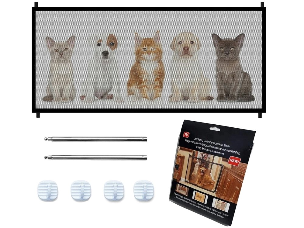 Portable Folding Safety Magic Gate Guard Mesh Fence Net for Pets Dog Puppy Cat (3)
