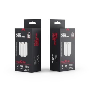 Maxlife Thermal Printer Paper Refill Rolls for Mini Photo Printers 5 Pack