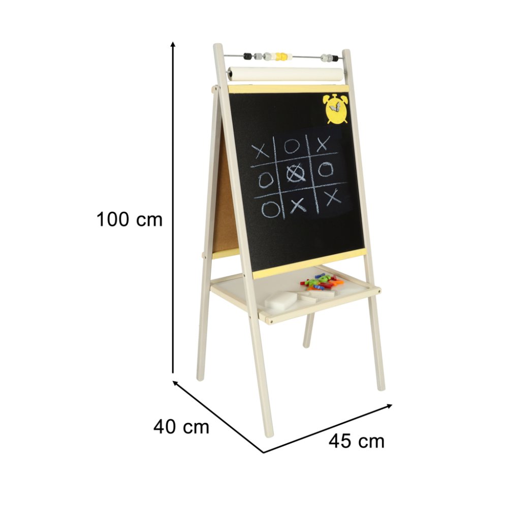Children's Double-sided Magnetic Wooden Drawing Board with Accessories, 40x45x100 cm (3)