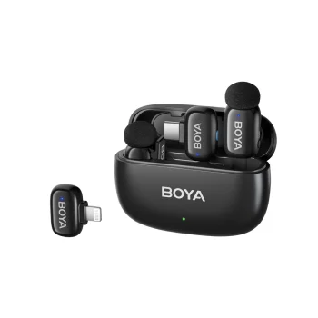 BOYA mini 2-01 2.4GHz Wireless Microphones USB-C, Black