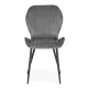 Set of 4 Modern Upholstered Dining Chairs ModernHome Velvet Accent, Grey
