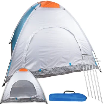 2-Person Tourist Camping Tent with Mosquito Net and Carry Bag