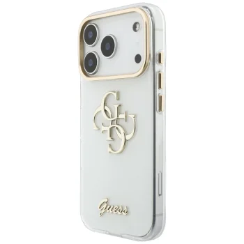 Guess IML 4G Script Metal Case for iPhone 17 Pro Max / 18 Pro Max - White