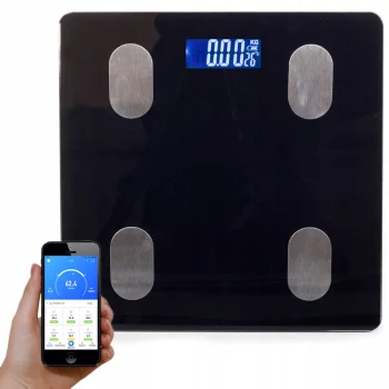 Analytical Bathroom Scales with Bluetooth, 180kg, Black