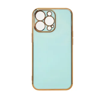 Dėklas Xiaomi Redmi Note 11 Lighting Color Case, mėtinis su auksiniu rėmeliu