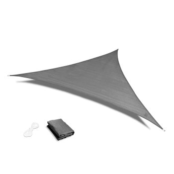 ModernHome Waterproof Triangle Shade Sail 4x4x4 m for Garden & Patio, Grey