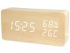 Wooden Digital Alarm Clock with Temperature and Humidity USB