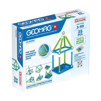 GEOMAG GEO-275 Magnētiskie Rotaļu Spēļu Bloki Bumbiņas Stienīši Konstruktors no Pārstrādātas Plastmasas, 25...