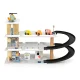 Ecotoys Large Wooden Garage Parking Set with Elevator and Cars