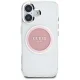 Guess IML Metal Colored Circle Classic Logo MagSafe iPhone 16 Case - Pink