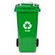 Multistore 120L Glass Recycling Bin, Green