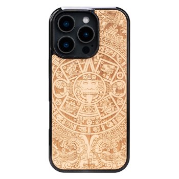 Bewood Wooden Case for iPhone 16 Pro AZTEC CALENDAR ANIEGRE