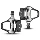 Rockbros LP-RD2BK Shimano SPD-SL Road Pedals with Yellow Cleats - Black/Silver