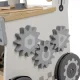 Kruzzel 00024758 3-in-1 Wooden Kids Workshop Bench (White/Grey/Brown)