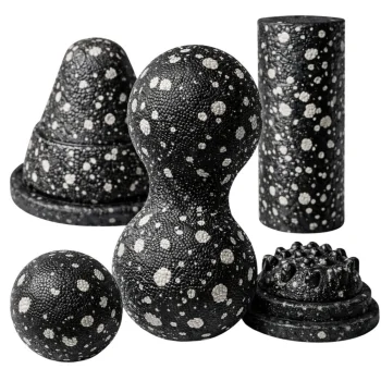 5-in-1 EPP Foam Massage Roller Set, Roller, Ball, Duoball, Black