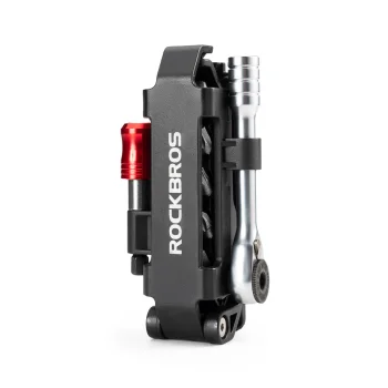 Rockbros Bicycle Multitool Set with Ratchet Wrench and Tire Levers, Black