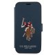 Apple iPhone 12 / 12 Pro 6.1\" US Polo Embroidery Collection Book Case Cover (USFLBKP12MPUGFLNV), Navy