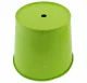 Practical balcony flower pot with handle, 16 cm, green
