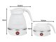 Foldable Electric Travel Kettle 0.6L Portable Silicone Water Boiler, White