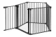 Ecotoys Metal Safety Gate for Children and Pets, 5 Panels, 60 cm, Black