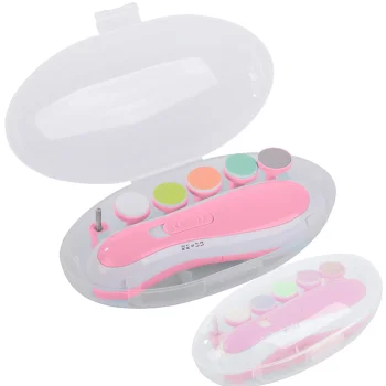 Electric Nail Trimmer for Babies, Kids and Adults with Case, Pink