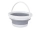 Collapsible Silicone Bucket 5L – Gray-White