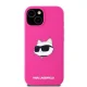 Karl Lagerfeld iPhone 15 Plus / 14 Plus Case Silicone Choupette Head MagSafe, Pink