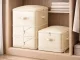 Compression Storage Bag Organizer for Clothes and Bedding 70L, Beige