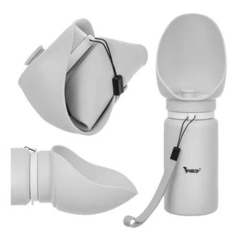 Portable Dog Water Bottle Purlov 27234 550ml Foldable Travel Dispenser