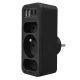Power Socket Adapter Maclean MCE248 F/B 3 Outlets, 2x USB-A, 2x USB-C PD 20W, Black