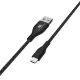 Maclean MCE845B USB to Apple 8-Pin Cable 2.4A 1m, Black