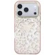 Guess IML Leopard Glitter Triangle Logo MagSafe Case for iPhone 17/18 Pro Max - Pink
