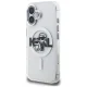Karl Lagerfeld IML Glitter Karl & Choupette Sketch Logo MagSafe Case for iPhone 16 - Transparent