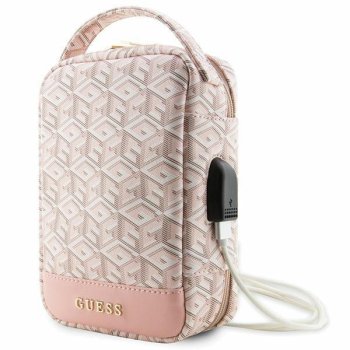 Guess Laptop Backpack Bag Rucksack, Pink Gcube Stripe