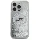 Karl Lagerfeld iPhone 16 Pro Case Liquid Glitter Karl & Choupette Head MagSafe, Clear