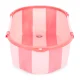 ECOTOYS Foldable Baby Bathtub with Heat-Sensitive Drain Plug, Portable Infant Bath, Pink