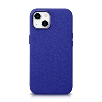 iCarer Leather Case for iPhone 14 Plus with MagSafe WMI14220711-DB, Dark Blue