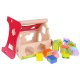 ECOTOYS Wooden Farmhouse Shape Sorter with 12 Animal Blocks, from 12 Months
