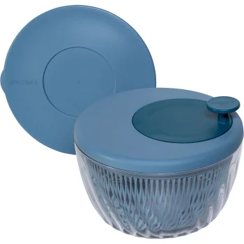 Guzzini Spin&Store Salad Spinner with Lid, 26 cm, Deep Air Blue