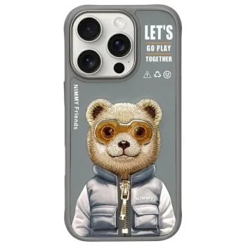 Nimmy Cool&Cute 2.0 Bear Case for iPhone 16 Pro Max Gray