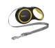 Purlov Retractable Dog Leash, 5m / 15kg, Black/Yellow