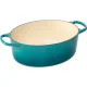 Le Creuset Signature Oval Cast Iron Casserole 31 cm, 6.3 L, Bleu Riviera