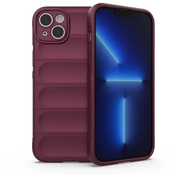 Dėklas Magic Shield Case telefonui iPhone 14 Plus, atsparus smūgiams, bordo